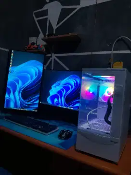 Gaming sett PC 2 Monitor | Intel ddr4 | 16GB | Samsung 100hz | Lenovo