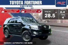 TOYOTA FORTUNER G LUX 2015 2.7 AT BENSIN LOW KM.86RB PJK PJG#F3ST