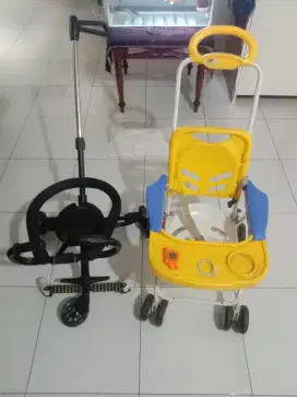Jual dorongan anak bayi ada 2 1 untuk jalan2 dan satu untuk makan