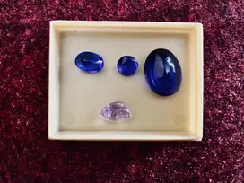 Jual Blue Sapphire (Safir Biru) & Amethyst (Kecubung)