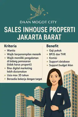 Sales inhouse properti jakarta barat