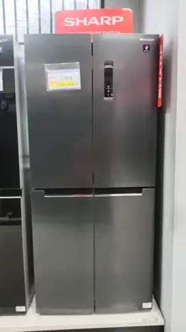 Sharp Refrigerator 2 Door Silver 472L