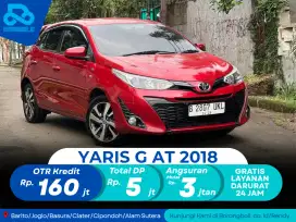 LOW KM,DP 5 JT! Toyota Yaris G AT 2018 Merah