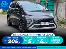 DP 5 JT! LOW KM! Hyundai Stargazer Prime AT 2022 abu abu