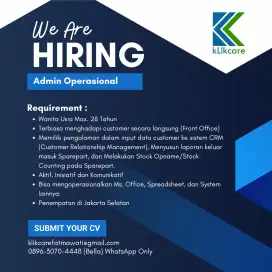 Lowongan pekerjaan Admin