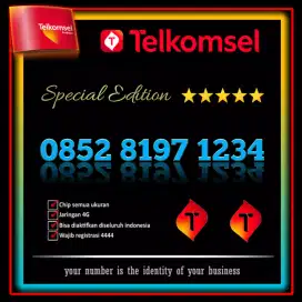 Nomor cantik Kartu As Telkomsel spesial edition varian berurutan 1234