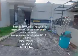 Dikontrakan Rumah 1 Tahun degan harga 17 juta  pertahun