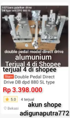 100%br ALUMUNIUM DIRECT DOUBLE PEDAL DB DPD880SL