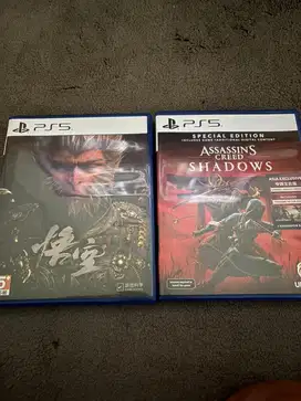 Di jual BD PS5 Assassins creed shadows dan Wukong black myth