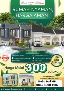 Promo Rumah Murah tanpa DP dan biaya KPR Rp. 0