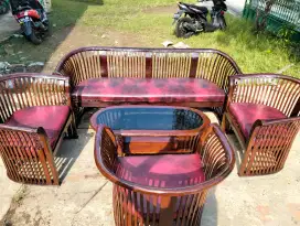 Kursi keranjang jati tua