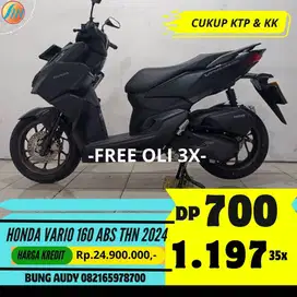 HONDA VARIO 160 ABS TAHUN 2024 SIAP PAKAI, PAJAK HIDUP, SURAT LENGKAP