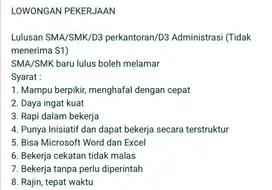 Lowongan Admin Kantor Notaris