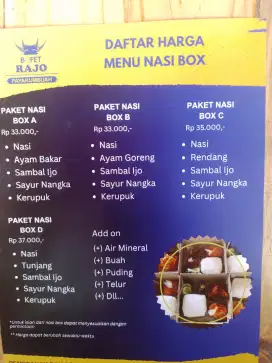 Open Order Nasi Box Bofet Rajo Payakumbuah