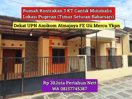 Rumah Kontrakan Cantik Pugeran (Timur Seturan Babarsari) UPN Atmajaya