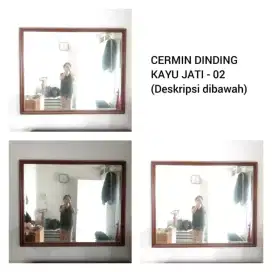 Cermin Dinding Kayu Jati
