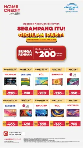 Kredit TV Bunga Rendah Cicilan Pasti Di Botani