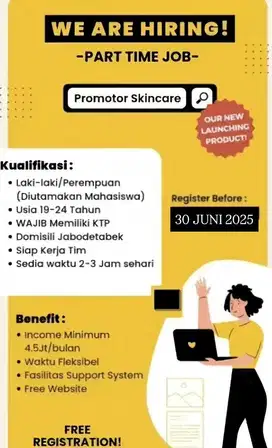 Info loker parttime/fulltime