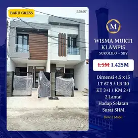 Rumah BARU Wisma Mukti Klampis Sukolilo dkt Manyar Klampis Anom MERR