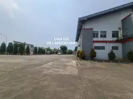 Gudang ex pabrik Jatiuwung Tangerang luas tanah 11.133 m,plafon tinggi