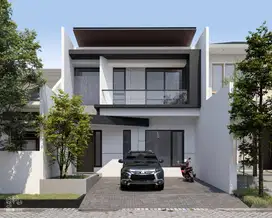 Rumah baru kontemporer Manyar Jaya 2 lantai
