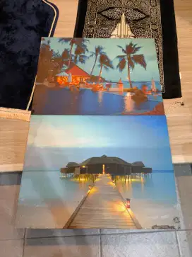LUKISAN PEMANDANGAN PANTAI KANVAS ASLI