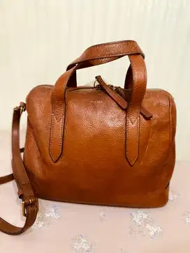 Tas Sydney Satchel Medium Brown Fossil Original