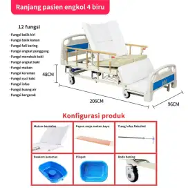 Ranjang Rumah Sakit 4 Engkol/Kasur Rumah Sakit
