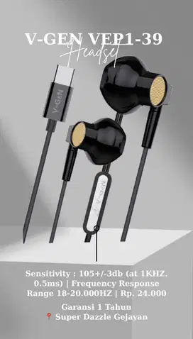 V-GEN VEP1-39 Headset