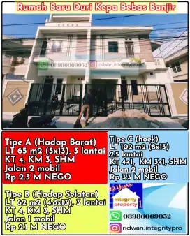 IP3031: Rumah Baru Duri Kepa Bebas Banjir (3 unit)