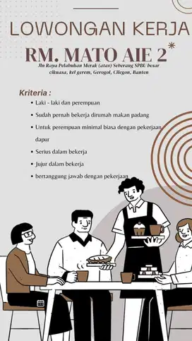 LOWONGAN KERJA RUMAH MAKAN PADANG