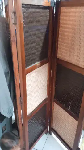 DIJUAL DINDING LIPAT 3 KAYU