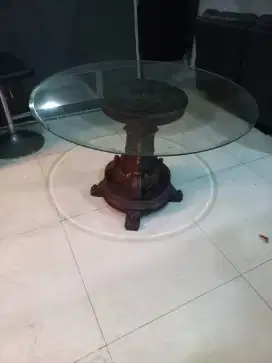 BARANG KOLEKTOR - MEJA KACA BULAT Unik