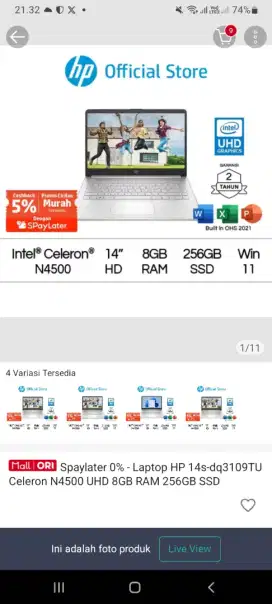 Jual laptop yang gak ke pake bisa nego