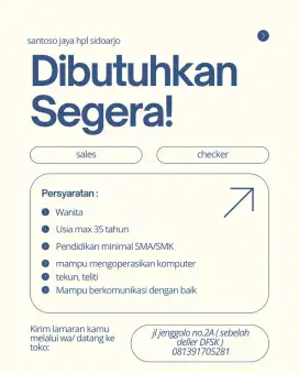 Dibutuhkan pegawai