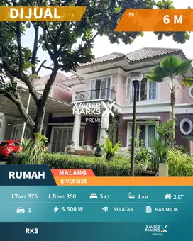 Dijual Hunian Tenang Di Riverside Blimbing Malang(OLX732)