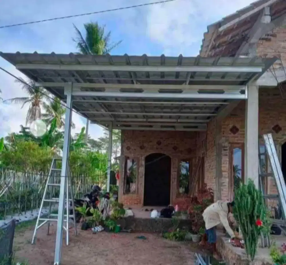 Melayani pemasangan kanopi atap baja ringan terpasang