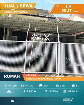 Rumah Siap Huni Di Perumahan Karanglo Indah Singosari Malang(OLX734)