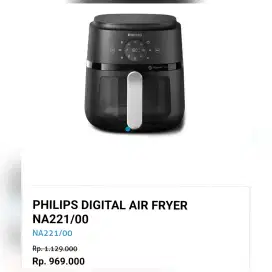 HARGA PROMO: Philips Digital Air Fryer NA221/100