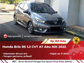 [ GARANSI 1TH ] Honda Brio RS 1.2 CVT AT Abu 2022