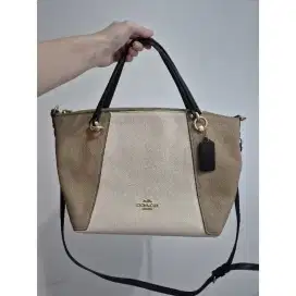[ORIGINAL 100%] COACH KACEY SATCHEL WOMEN'S BAG - White/Beige