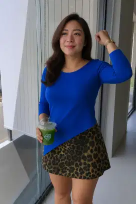 Blouse Korea Asimetris Lengan 3/4