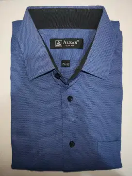 KEMEJA LENGAN PANJANG ALISAN SLIM FIT [BIRU]