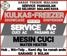 service kulkas ac + cuci ac  mesin cuci water heater servis panggilan
