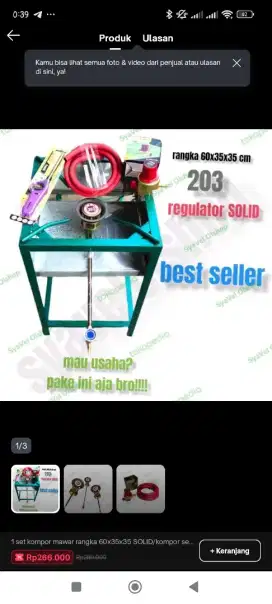 Jual kompor mawar second