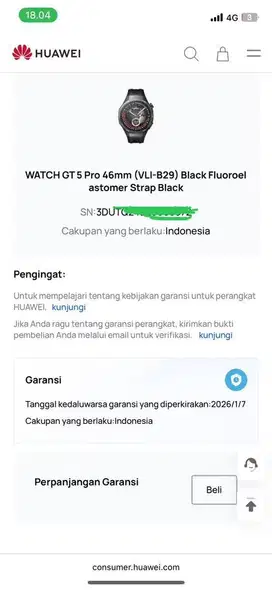 Huawei Watch GT 5 Pro - Garansi Panjang 02/2026