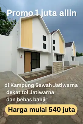 Termurah di Bekasi Rumah Konsep Mezzanine Harga mulai 500jutaan