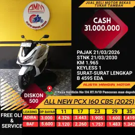 HONDA PCX 160 CBS TH 2025 PAJAK ON BISA BAYAR VIA CC/ PAYLATER