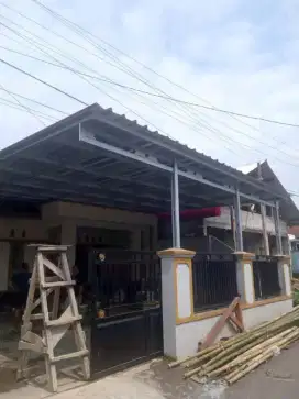 Kanopi atap  baja ringan terpasang