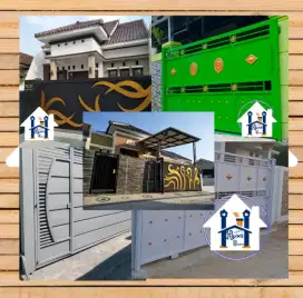 Bengkel las pagar pintu ,tralis ,kanopi tangga minimalis